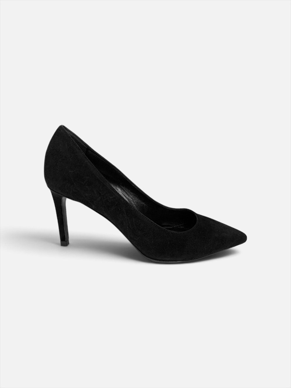 Saint Laurent Black Suede Mid Heel Pumps EU 37